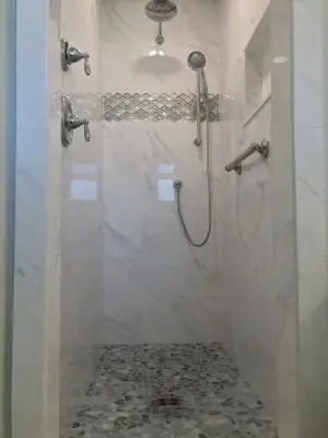 Harris - Primary Bathroom — Home Renovation & Remodeling Services project by P. LeBlanc Construction