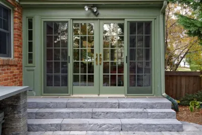 Large Backyard Patio and outdoor kitchen — Landscape Construction project by Classic Stonescaping & Gardens