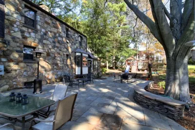 Large Backyard Patio — Landscape Construction project by Classic Stonescaping & Gardens