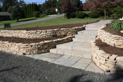 Before and after yard transformation — Landscape Construction project by Classic Stonescaping & Gardens