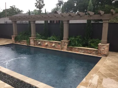 Pool Landscaping Metairie — Landscape Construction project by Clean Cut Landscape Co in Metairie