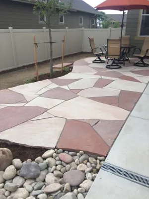 Patchwork Flagstone Patio — Landscape Construction project by Colorado Vista Landscape Design, Inc.
