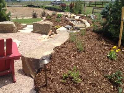 A Colorado Themed Family Outdoor Living Space by Colorado Vista Landscape Design, Inc.