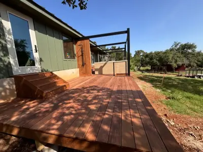 Stainless Steel Grill with Ipe Decking — Home Renovation & Remodeling Services project by ATX Outdoor Construction LLC