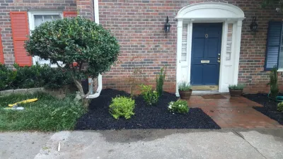 Flowering Shrubs, Japanese Maple and Black Mulch — Landscape Construction project by Community Development And Investment LLC in Decatur