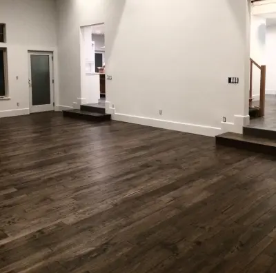 Incline Village Showroom Hardwood Flooring — Carpet Installation project by Tahoe Specialty Flooring & Window Design