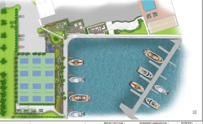 Bird Key Yacht Club Waterfront (design phase) — Landscape Design project by BORDEN Landscape Design in Sarasota