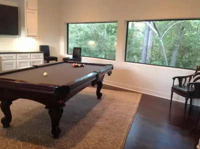 Pool Table Room for New Construction by Casa Bella Design Build