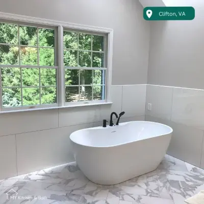 Contemporary Elegant Bathroom Renovation — Kitchen Remodeling project by My Kitchen And Bath