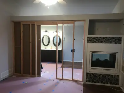 Barn Door Wall Installation — Kitchen Remodeling project by Stronghold Remodeling