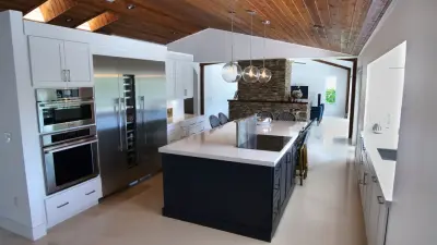 Modern Ocean-Inspired Blue and White Kitchen — Kitchen Remodeling project by Eleet Fine American Cabinetry