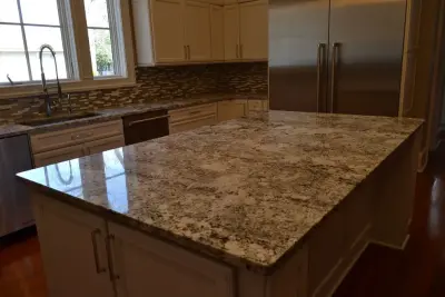 Metairie Renovation, Alaska White Granite, Kitchen Countertop — Kitchen Remodeling project by North Lion Stone