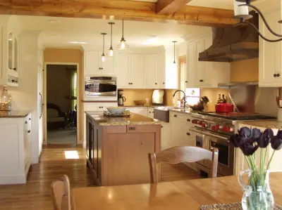 Copper Hood with Painted Inset Kitchen — Kitchen Remodeling project by Featherstone Cabinetry & Design