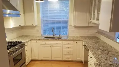 White Stone Renovation — Kitchen Remodeling project by Spokane Stone Creations LLC
