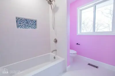 Blush Bathroom Renovation — Kitchen Remodeling project by LFM Construction & Remodeling