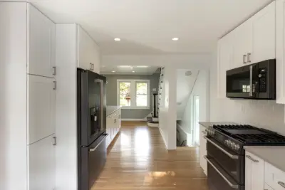 Kitchen with Pink Doors — Kitchen Remodeling project by Prima Construction