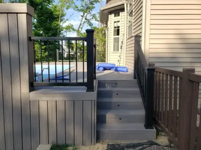 Deck by the Poolside — Kitchen Remodeling project by Peoria Tile And Carpenters