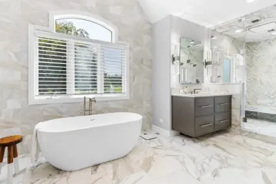 Riverwoods Bathroom and Closet Renovation — Kitchen Remodeling project by Airoom Architects-Builders-Remodelers