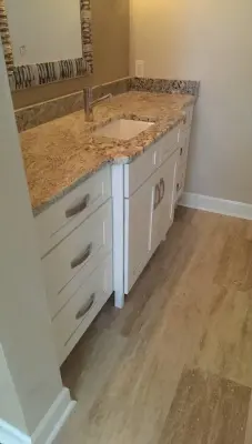 Light-Colored Bathroom Cabinet — Kitchen Remodeling project by Matt's Maintenance & Remodeling