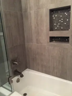 Stunningly Daring Bathroom Makeover — Kitchen Remodeling project by K & M Flooring-Renovations Inc.