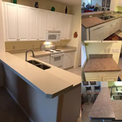 Quartz Surface Countertop — Kitchen Remodeling project by Trend Transformations Of Sarasota