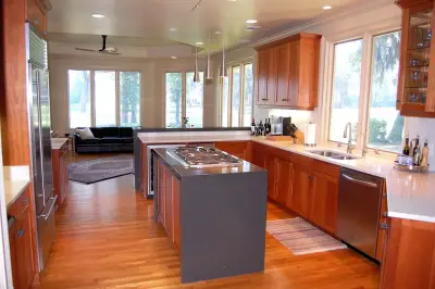 Quartz Waterfall Countertops for the Kitchen — Kitchen Remodeling project by Coastal Bath And Kitchen