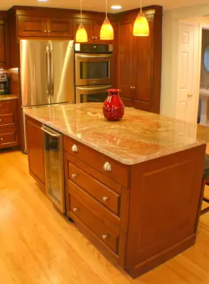 Cherry Kitchen with Raised Panels — Kitchen Remodeling project by Kitchens By Herzenberg