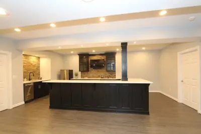 Reisterstown Stone Exterior Basement — Kitchen Remodeling project by Taylor Made Custom Contracting Inc.