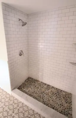 Subway Tile Bathrooms in White — Kitchen Remodeling project by Dan Martin Construction LLC