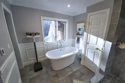 Classic Master Bathroom Featuring Freestanding Tub — Kitchen Remodeling project by Dan Martin Construction LLC