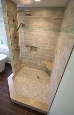 Tailored Walk-In Shower Bathroom Renovation — Kitchen Remodeling project by Dan Martin Construction LLC