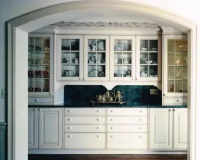 Classic White Hutch — Kitchen Remodeling project by Cabinets Etc By Design