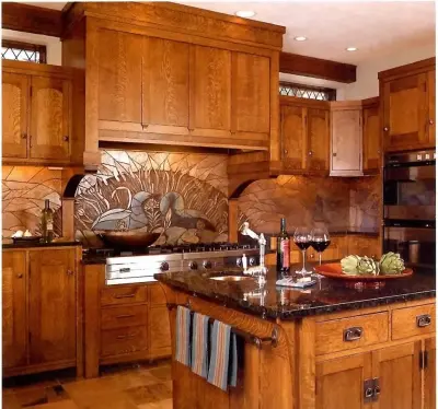 Custom Wooden Mosaic in a Classic Kitchen — Kitchen Remodeling project by Cabinets Etc By Design