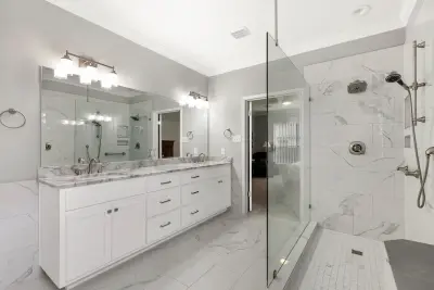Round Rock Transitional Master Bathroom Renovation — Kitchen Remodeling project by Round Rock Restoration