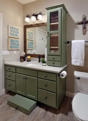 Country Style Farmhouse Bathroom — Kitchen Remodeling project by Rock Solid Renovations