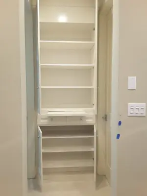San Mateo Entryway and Storage Unit — Kitchen Remodeling project by TCW Fine Cabinetry | Tony's Custom Woodworks