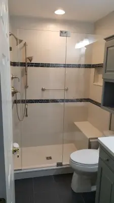 Scott's Restroom — Kitchen Remodeling project by Whitney Garrett / Kenwood Kitchens