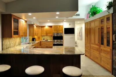 Transitional Kitchen with Shelburne Red Birch — Kitchen Remodeling project by Dovetail Designs By Jenny Volk