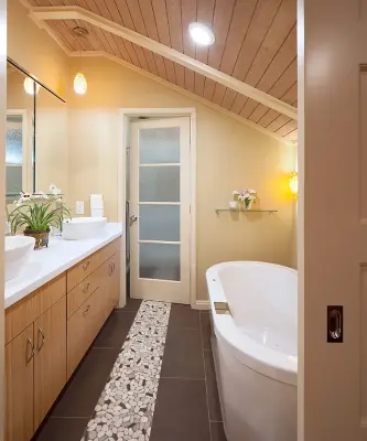 Serene Spa-Inspired Master Bathroom — Kitchen Remodeling project by Custom Kitchens By John Wilkins, Inc.