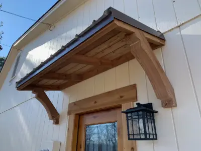 Compact canopy above entrance — Kitchen Remodeling project by Arte Magico