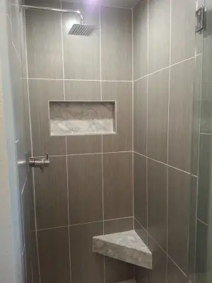 Compact Shower — Kitchen Remodeling project by Ballroom Baths & Home Design