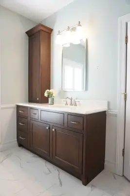 Elegant Retro Bathroom — Kitchen Remodeling project by Affordable Kitchens & Baths