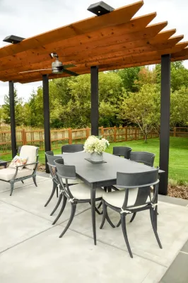 Contemporary Outdoor Space — Landscape Construction project by David J Frank Landscape Contracting Inc