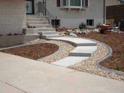 Decorative Landscape Borders - Stone & Concrete Installation in Golden, CO