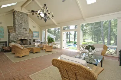 Covered Patio and Swimming Pool — Custom Home Builders project by Georgia Contractor Group Home Builders