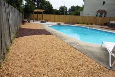 Patio, Firepit, Pergola Pool area — Landscape Construction project by Dr. Dan's Landscaping & Architectural Design