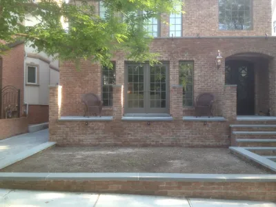 Brooklyn - Front Yard Planting Bed Design — Landscape Construction project by Dragonetti Brothers Landscapes in New York