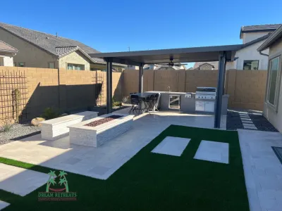 Arizona Backyard New Construction - Gilbert - Hahn Project by Dream Retreats Landscape