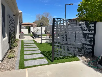 Side Yard Transformation-Bonanza Road, Gilbert — Landscape Construction project by Dream Retreats Landscape in Gilbert