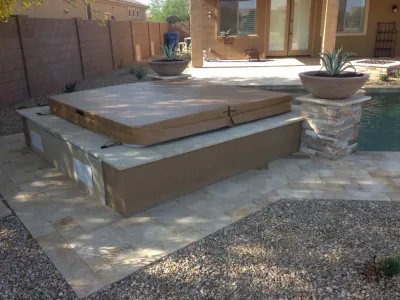 Entertain & Relax In This Chandler Landscape Design: Sicliano Project by Dream Retreats Landscape